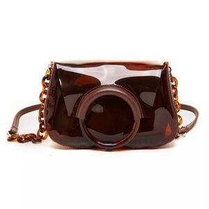 NWT LIKE DREAMS Clear Amber Chain Handbag